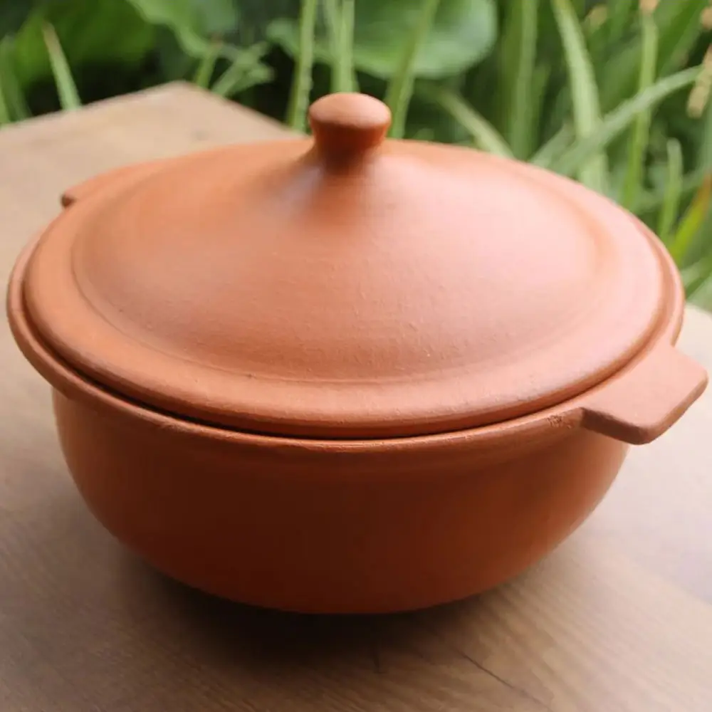 Biryani indiani pentola di Terracotta per la cottura di argilla di Terracotta Biryani pentola di Terracotta migliori pentole 2 litri 67OZ di grande capacità