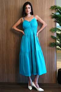 Bohemian Spaghetti Strap Backless Maxi Dress y Summer Beach Vestido largo para mujer - Product Image 2