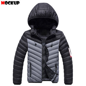 Chaqueta acolchada cálida de invierno para hombre con cuello levantado y capucha High Street Style en varios colores - Product Image 5