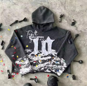 Nouvelle mode unisexe, survêtement de jogging de haute qualité à séchage rapide, avec broderie appliquée, en molleton 100% coton, personnalisé, 2 pièces - Product Image 2