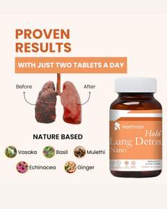 Cápsulas de desintoxicación pulmonar con jengibre Mulethi Vasa Tulsi para fumadores, limpieza pulmonar, alivio del moco, congestión torácica y soporte para EPOC - Product Image 3