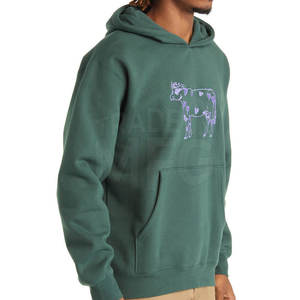 OEM Fabricante de tallas grandes XS Sudadera con capucha de invierno para los hombres de diseño personalizado 3D impreso patrón sólido Puff bordado liso teñido cremallera - Product Image 4