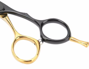 กรรไกรตัดผมสแตนเลสสีดำทองสีทองสำหรับผู้ชายผู้หญิง - Product Image 6