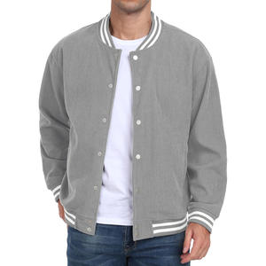 Veste universitaire décontractée pour homme OEM, logo brodé personnalisé, vêtements en toile vintage d'hiver, respirant, design grande taille - Product Image 1