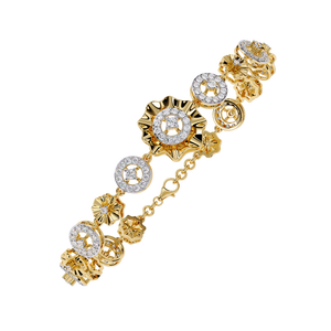 Magnifique bracelet et jonc en or 18 carats avec diamants de laboratoire, accessoire de bijouterie luxueux - Product Image 5