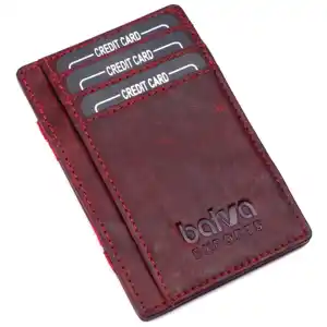 Wholesale Quantity Supplier of Best Selling Modern Design Genuine Leather Biker Wallet for Men with RFID Protection