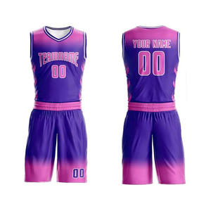 Maillots de basket-ball personnalisés avec impression par sublimation, shorts, ensembles grande taille et respirants pour l'été prix d'usine du fabricant OEM - Product Image 4