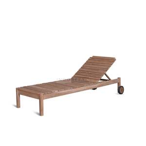 Melbourne Eco-Friendly Outdoor <b>Sun</b> <b>Lounger</b> Daybed Solid Teak Wood Furniture for Villa Courtyard Poolside Commercial Use - Product Image 1