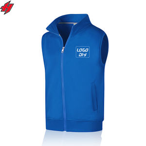 Chaleco sin mangas con cremallera completa para hombre con logotipo personalizado, ropa de trabajo del personal de la empresa, uniformes, chaleco polar a prueba de viento - Product Image 2