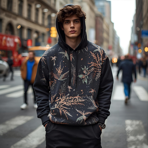 Sudadera con capucha de tendencia para hombre, sudadera de lana de algodón 2025 con logotipo personalizado y opciones OEM/ODM impresas personalizadas - Product Image 2