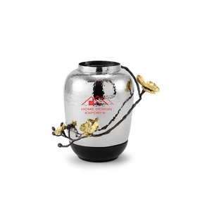 Home <b>Coffee</b> <b>Table</b> Top Decor Metal Vase Gold and <b>Silver</b> Finished Attractive Design Handmade Vase - Product Image 5