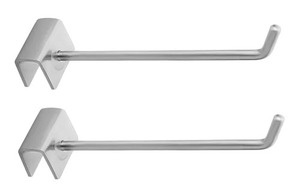 Acabado en plata, productos de la mejor calidad, Colgador de gancho de pared resistente, Gancho Doble para baño, cocina, sala de estar, granja - Product Image 2