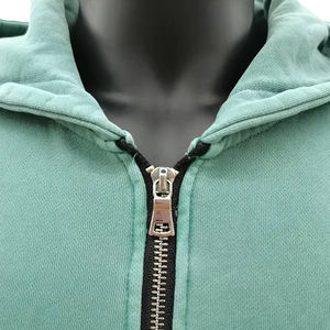 Custom Mens 100% Cotton Hoodie Blank Zip Up Oversized Hooded Sweatshirt No <b>String</b> Printing Logo Vintage Acid Washed Hoodies - Product Image 3