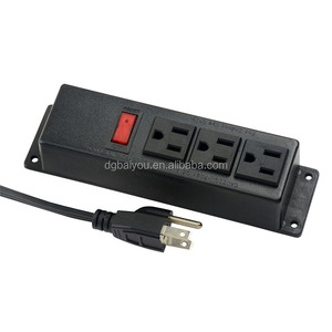 BAYU BAYU-E03 Caja de Conexión <span class=keywords><strong>Oculta</strong></span> con Enchufes Eléctricos Estándar de EE. UU., 3 Tomas de CA y 2 Puertos USB, <span class=keywords><strong>Regleta</strong></span> de Alimentación con Interruptor y Cable de 1.5m - Product Image 2