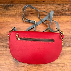 Bolso de Pecho Hecho a Mano de Cuero Reciclado con Estampado de Animales para Mujer, Bolso de Hombro Deportivo de Piel de Vaca Occidental para Ciclismo - Product Image 6