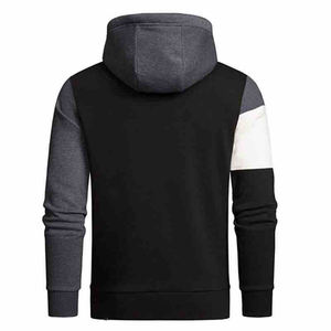 <b>Men's</b> Casual Floral Print Pullover Winter Sweatshirt with Drawstring Hood and <b>Pouch</b> Pocket Plain Dyed Hoodies & Sweatshirts - Product Image 5