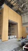 Panneau mural en bois de bambou 3D au design moderne pour l'intérieur et l'extérieur, pour villa, maison, commerce, décoration murale, revêtement