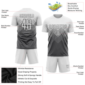 Uniformes de fútbol por sublimación de servicio OEM para adultos, jersey de media manga, ropa deportiva, conjuntos de camisetas de fútbol con nombre y número de equipo - Product Image 4