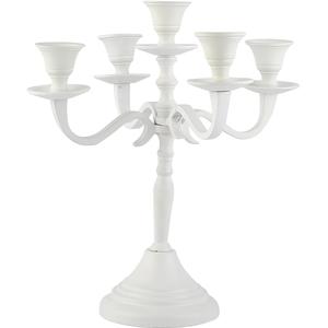 Portavelas de metal dorado de la mejor calidad con 5 brazos en la parte superior para tamaños de 40,5 pulgadas logotipos personalizados aceptados - Product Image 6