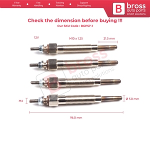 BGP57-1 4 Pcs <b>Heater</b> Glow <b>Plugs</b> GJ55MI 0100226194 for - Product Image 5