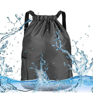 2025, venta al por mayor, mochila con cordón de entrenamiento impreso con logotipo personalizado, poliéster impermeable con forro de algodón para ropa de gimnasio - Product Image 6