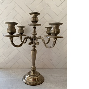 Candelabros y linternas de acabado dorado de diseño real de Metal de la mejor calidad 2024, candelabros de decoración de boda y suelo - Product Image 1