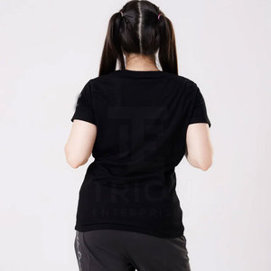 Camisetas de Mujer Más Vendidas, Camiseta con Logotipo Personalizado, Cuello Redondo, Manga Corta - Product Image 3