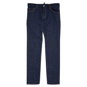 Aceptamos pantalones de mezclilla ajustados rectos de etiqueta privada personalizados para hombres 100% pantalones vaqueros de mezclilla lavados de alta calidad para hombres - Product Image 1