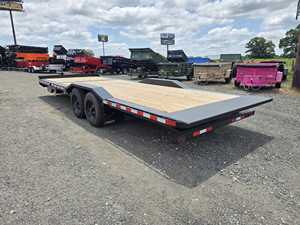 Remolque de Plataforma Plana de Doble Eje para Transporte de Vehículos, Remolque Utilitario de Servicio Pesado con Piso de Madera para Transporte de Maquinaria (Capacidad de Carga de 1001-2000 kg) - Product Image 3