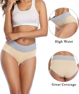 Ropa Interior de Cintura Alta para Mujer Pure Ease, Sensación de Mezcla de Algodón Suave, Elástica, Estable, Cobertura Completa, Botones, Encaje, Ecológica - Product Image 2