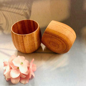 Gobelet en bois de mangue le plus vendu en verre taille personnalisée bois brillant poli gobelet dans les restaurants maison hôtel verre à vin - Product Image 6