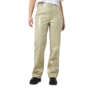 Pantalones de cuero de invierno para niñas personalizados de alta calidad, ropa de calle informal transpirable, plana, OEM, logotipo del fabricante, lavado decorado - Product Image 4