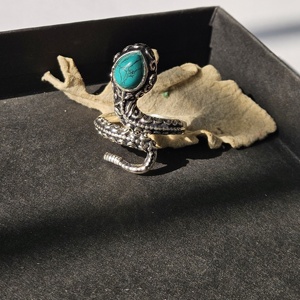 Anillo de Plata con Turquesa Serpiente, Colección de Anillos de Plata con Turquesa 2024 - Product Image 5