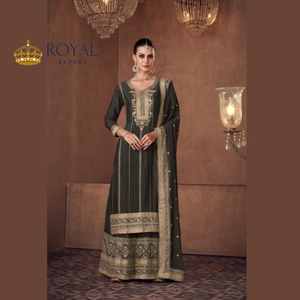 นําเสนอคอลเลกชันล่าสุด Aashirwad ชุดแต่งงานสําเร็จรูป Georgette จริงโดยรอยัลส่งออก - Product Image 1