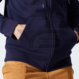 Meilleures ventes : sweat-shirts d'hiver pour hommes, chauds, unis, décontractés, respirants, tissu écologique, fermeture éclair, impression en relief, doux, confortable à porter - Product Image 5