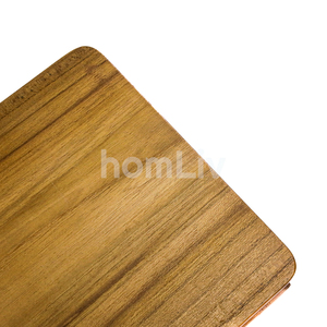 HomLiv Natural Teak Wood Handmade Adjustable Foldable <b>Tablet</b> PC <b>Stand</b> Desktop Holder Beige Name Sign Display Kitchen Counter - Product Image 6