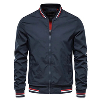 Blouson d'aviateur de couleur unie de meilleure qualité pour hommes blousons d'aviateur décontractés coupe ajustée pour hommes et femmes vente en gros