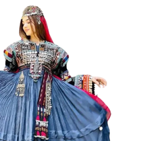 Vente chaude de qualité supérieure femmes afghani Kuchi Tribal Boho Vintage longueur au sol grande taille respirant séchage rapide vieilles pièces afghanes