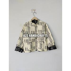 Kimono corto acolchado de lujo hecho a mano para mujer chaqueta Reversible con estampado de bloques a rayas de algodón para fiestas usable en ambos lados - Product Image 5