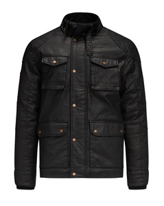 Custom <b>Men's</b> Solid Woven Windproof Breathable Autumn Varsity Casual Hooded <b>Jacket</b> Stand Collar Zipper Closure <b>Warm</b> Pocket Coated - Product Image 1