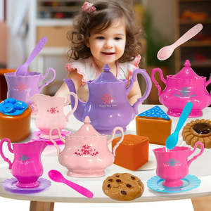 Moderno Juego de Té de Plástico para Niñas, Incluye Juguetes de Cocina, Casa de Juegos, Unisex, Empaquetado en Caja - Product Image 4
