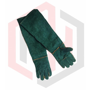 Venta caliente Guantes de manejo de animales Guantes de seguridad de soldadura de cuero reforzado a prueba de mordeduras de 60cm con protección contra mordeduras de perros - Product Image 2