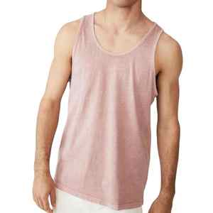 <b>Men's</b> Customizable Plus Size Breathable Quick Dry 100% Cotton Gym <b>Tank</b> <b>Top</b> with Custom Logo High Street Style OEM Service - Product Image 5
