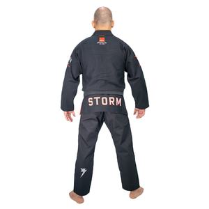 Dernier modèle 2002 Unisexe Arts martiaux Kimono de Jiu-Jitsu Brésilien (BJJ) de haute qualité Stealth Black Storm, personnalisable - Product Image 2