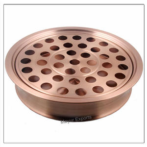 Juego de 5 bandejas de acero inoxidable para servir la comunión con 1 Cubierta de latón y bandeja de metal con acabado de cobre - Product Image 3