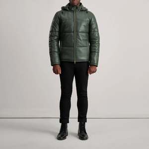 Manteau matelassé réversible en peau de mouton Gordon's en cuir imperméable pour un style décontracté (XS) - Product Image 4