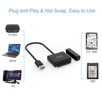 FIDECO plástico USB A con UASP SATA a USB 3,0 cable adaptador conector HDD SSD de 2,5 pulgadas