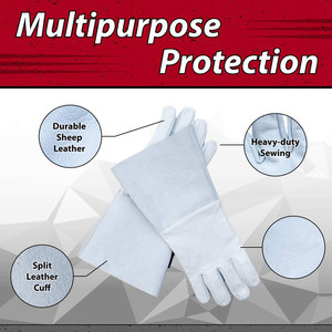 Premium Top TIG Guantes de soldadura Cuero Alta destreza Suave Ropa de seguridad altamente duradera Máxima flexibilidad Resistencia al calor - Product Image 4