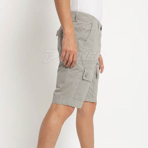 Pantalones Cortos Cargo de Algodón 100% para Hombre con Cintura Media Sólida y Múltiples Bolsillos - Duraderos para Uso en Exteriores y Casual - Product Image 4