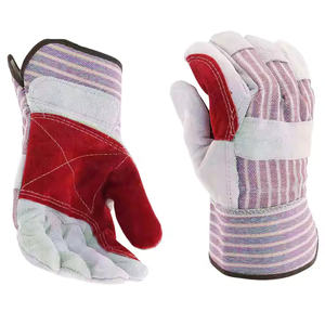 2025 vache fendue industrielle robuste jardin résistant aux coupures sécurité protection chauffée travail main gants en cuir de qualité supérieure - Product Image 2